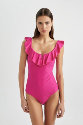 WOMAN Dark Pink Swimsuit