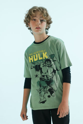 Erkek Çocuk Marvel Comics Bisiklet Yaka Kısa Kollu Tişört