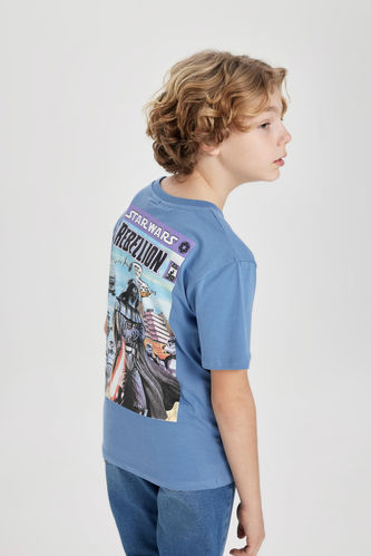 Erkek Çocuk Star Wars Bisiklet Yaka Jersey Kısa Kollu Tişört