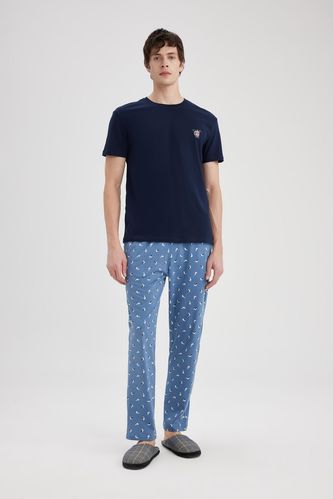 Pantalon De Pyjama à Motifs avec Poches Coupe Régulière