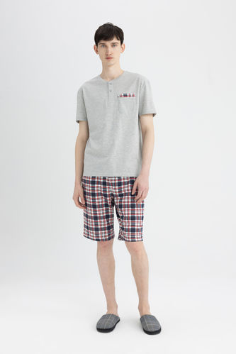Regular Fit Short Sleeve 2 Piece Pajama Set