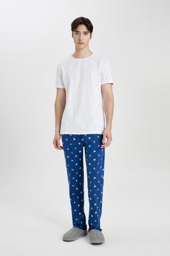 Pantalon De Pyjama Coupe Régulière à Motifs et Poches