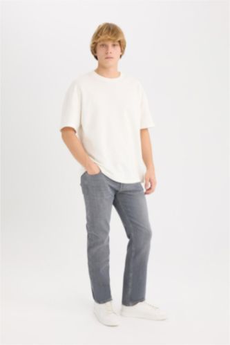 MAN Grey Sergio Regular Fit Trousers