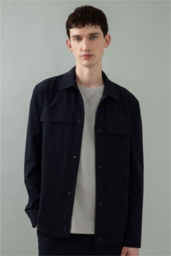 MAN NAVY Regular Fit Overshirt