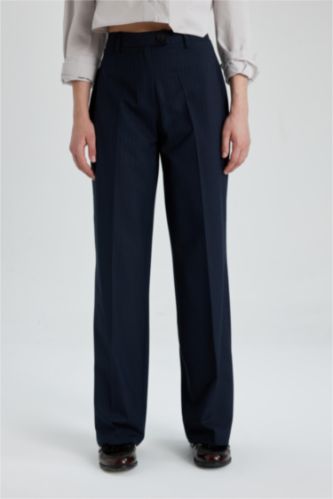 WOMAN NAVY Wide Leg High Waist Standard Trousers