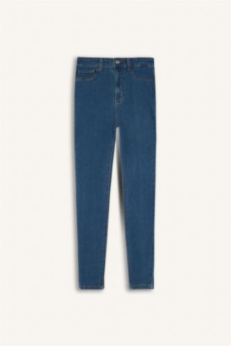 High Waist Ankle Length Skinny Leg Basic Jeans