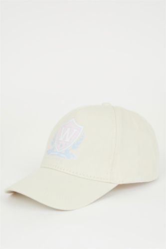 GIRLS & TEENS Beige Girl Cotton Cap Hat