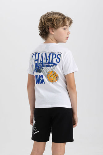 Erkek Çocuk NBA Wordmark Kısa Kollu Tişört Şort 2'li Takım