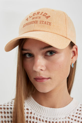 Woman linen Embroidered Hat