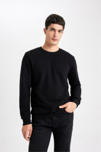 Regular Fit Bisiklet Yaka Sweatshirt