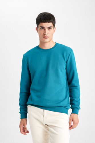 Regular Fit Bisiklet Yaka Sweatshirt