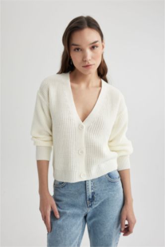 نساء بيج جاكيت قصة عادية بياقة V