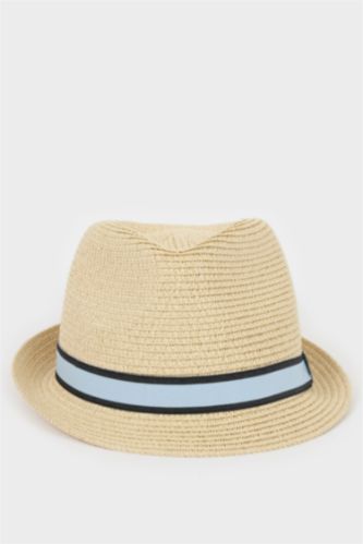 Erkek Çocuk - Genç Erkek Kum Hasır Şapka Erkek Çocuk