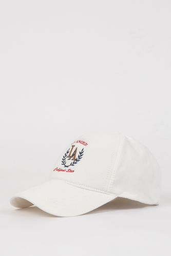 Man Gabardine Embroidered Hat