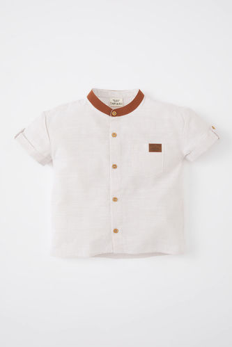 Baby Boy Poplin Short Sleeve Shirt