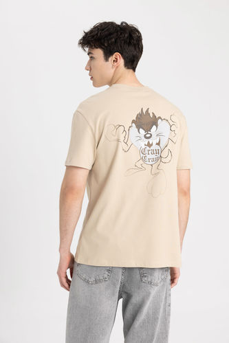 Regular Fit Looney Tunes Licensed Crew Neck Printed T-Shirt