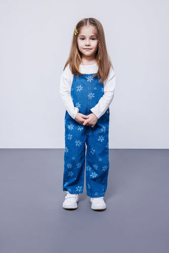 Baby Girl Floral Jean Jumpsuit