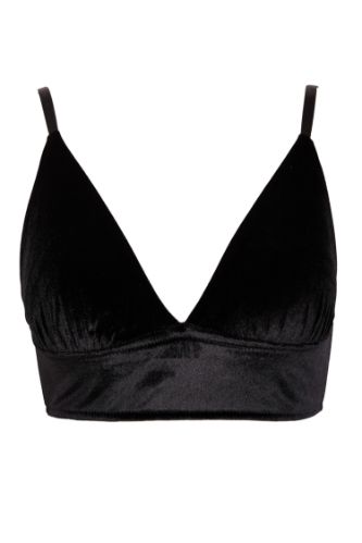 Kapsız Kadife Çıkarılabilir Pedli Pedli Bralet -Fall in Love