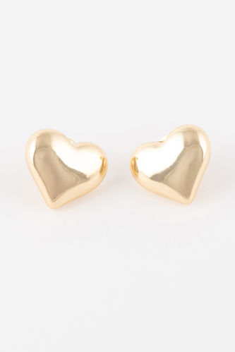 Woman Heart Gold Earrings