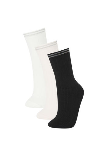 Women 3 Piece Cotton Long Socks