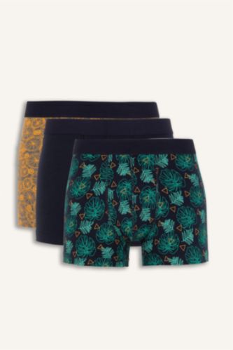 Erkek Lacivert Regular Fit 3'lü Boxer