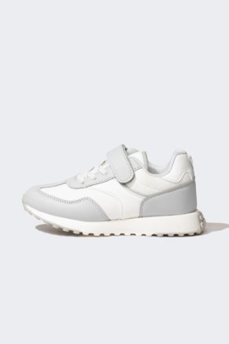 Girl High Sole Faux Leather Sneakers