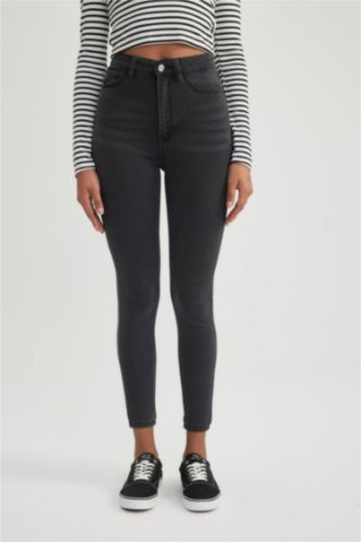 Woman Anthracite Super Skinny Fit Trousers