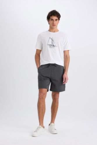 Шорты с прямыми штанинами, regular fit