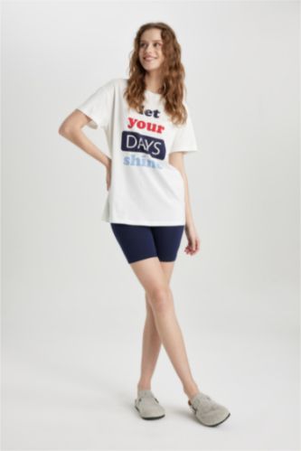 Fall in Love Oversize Fit Short Sleeve 2 Piece Set