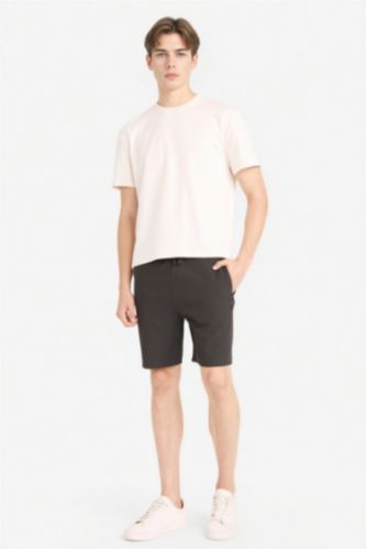 MAN Anthracite Regular Fit Straight Leg Shorts