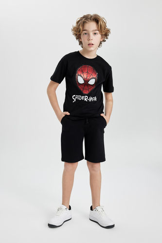 Erkek Çocuk Marvel Spiderman Kısa Kollu Tişört Şort 2'li Takım