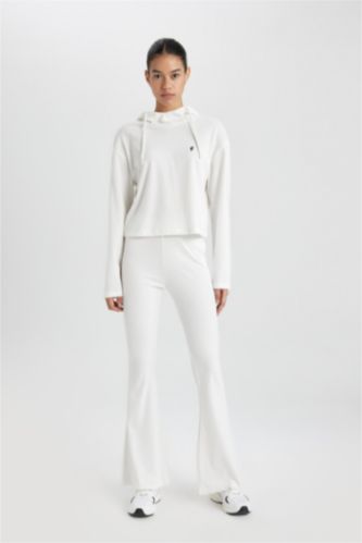 Flare Fit İspanyol Paça Standart Boy Ribana İnce Pantolon