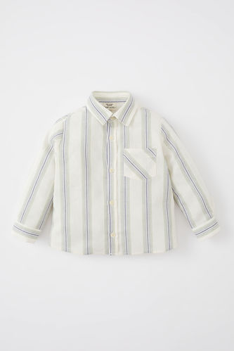 Baby Boy Long Sleeve Striped Shirt