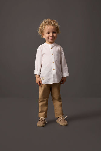 Baby Boy Textured Long Sleeve Shirt