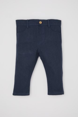 Erkek Bebek Çizgili Düz Paça Gabardin Pantolon