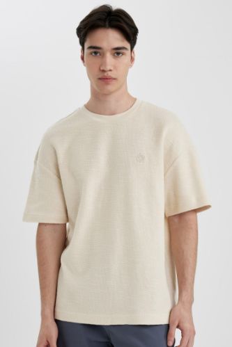 Comfort Regular Fit Rahat Kalıp Bisiklet Yaka Kısa Kollu Tişört