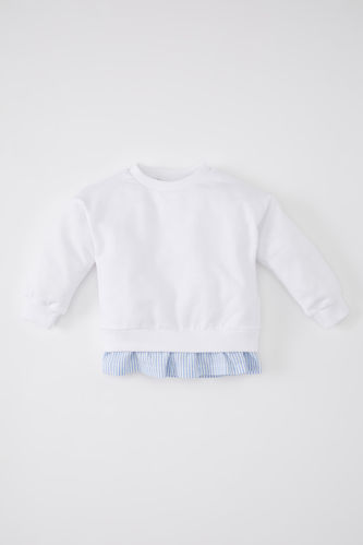 Sweatshirt Rayé pour Bébé Fille