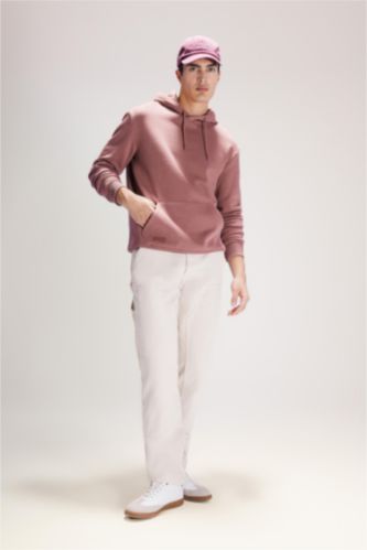 Gabardin Pantolon Wide Leg Düz Paça Cepli 