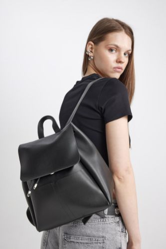 Faux on sale leather backpack