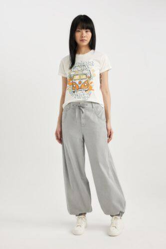 Grey WOMEN Gabardine Pants 3047351 | DeFacto