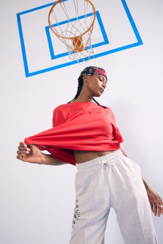 Oversize футболка DeFactoFit NBA Chicago Bulls свободного кроя с круглым вырезом и вышивкой, с коротким рукавом