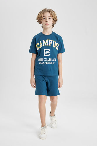 Boy Printed Short Sleeve T-Shirt Shorts 2 Piece Set
