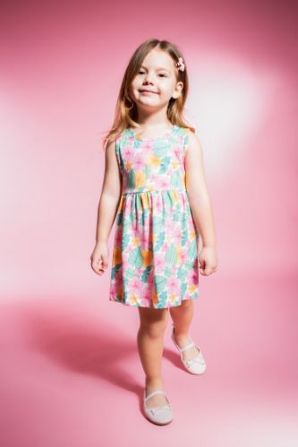 Baby Girl Patterned Sleeveless Dress