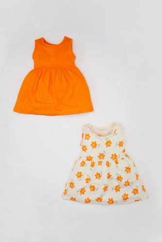 Baby Girl Patterned Sleeveless 2 Piece Dress