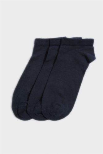 Erkek Taş Erkek Dikişsiz 3'lü Bambu Patik Çorap