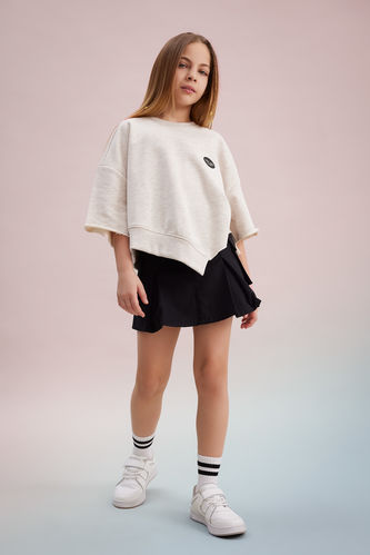Girl Cotton Regular Fit Skirt