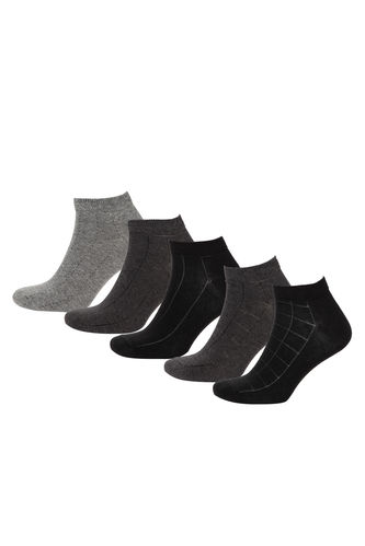 Men 5 pack Cotton Booties Socks
