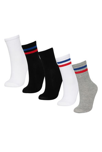 Erkek 5'li Pamuklu Soket Çorap