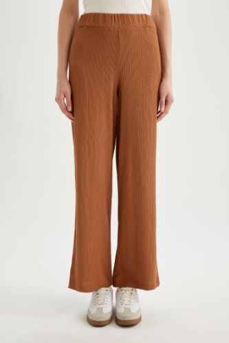 Wide Leg Geniş Bol Paça Esnek Belli Bürümcük Pantolon
