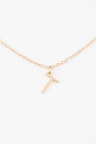 Woman Altın Woman T Letter Gold Necklace